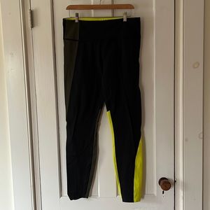 Athleta asym colorblock tights